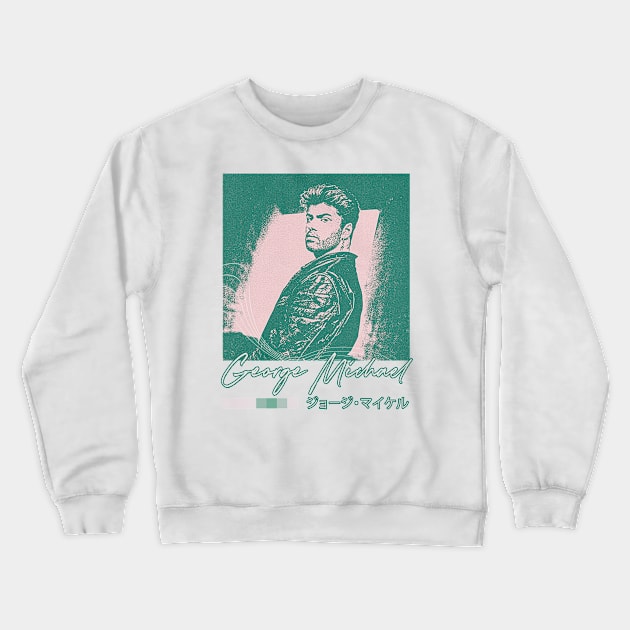 George Michael /  80s Aesthetic Fan Design Crewneck Sweatshirt by unknown_pleasures